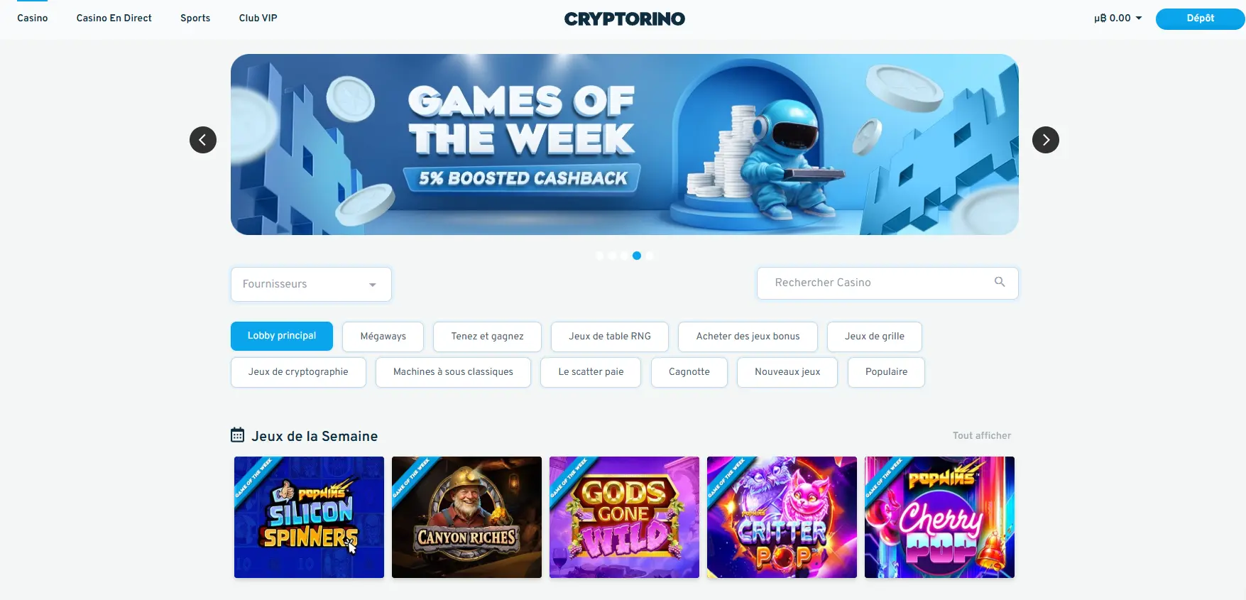 Choisir un jeu et commencer à jouer dans un casino crypto